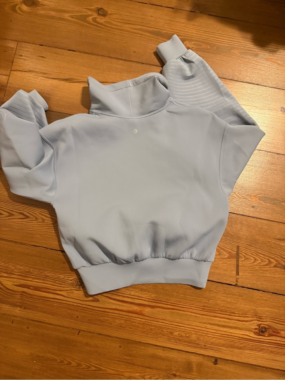 lululemon athletica Light Blue Cropped Turtleneck Sweater